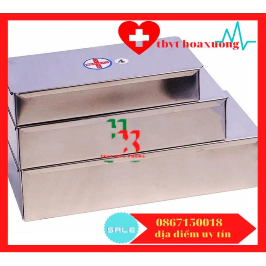 Hộp Inox Chữ Nhật Đựng Dụng Cụ Các Cỡ