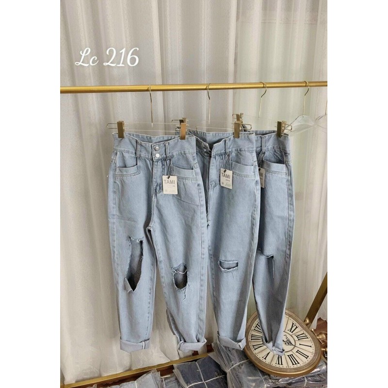 Baggy Jeans 2 Nút Rách Ô🌞