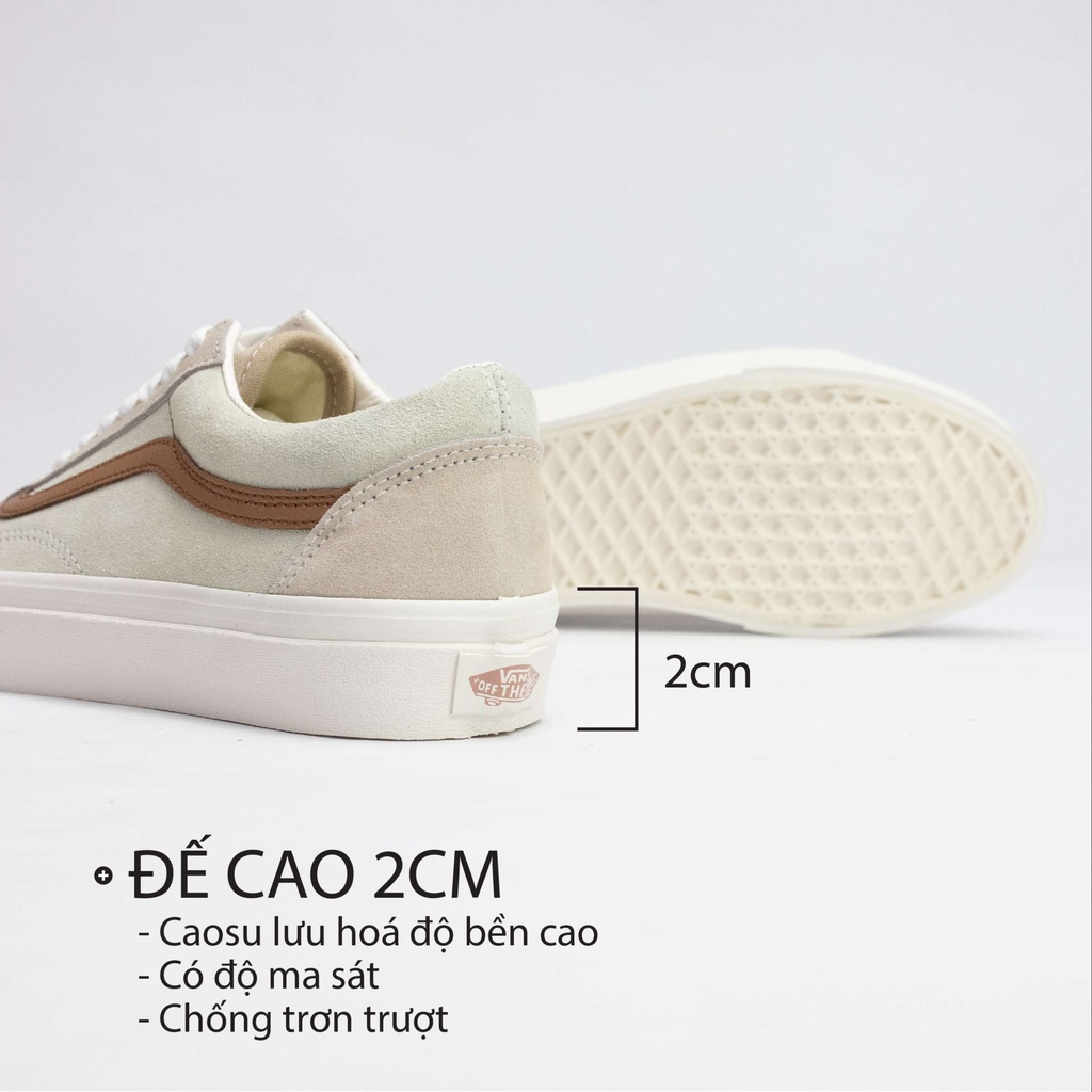 Vans old skool camel CHÍNH HÃNG nam nữ, giày vans cao cấp full box