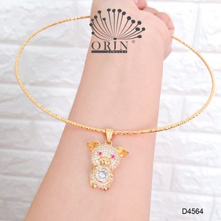 Kiềng cổ nữ , vòng cổ nữ mặt chú heo tài lộc may mắn bền màu đính đá thiết kế cao cấp Orin D4564