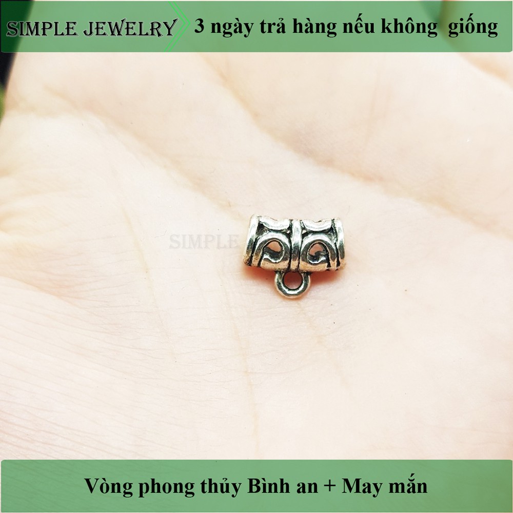 Charm bạc ống treo dùng để mix vòng đá phong thủy