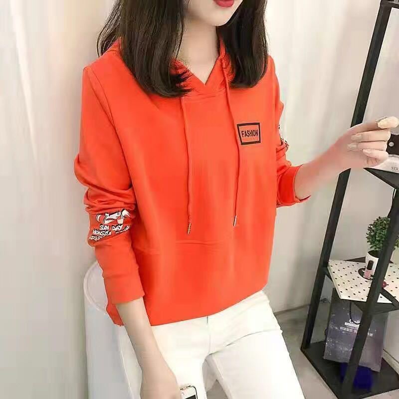 Áo Hoodie Mỏng Tay Dài Dáng Rộng In Họa Tiết Thời Trang Xuân Thu Phong Cách Hàn Quốc
