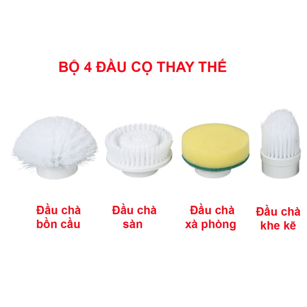 Bộ 4 đầu cọ chà sàn nhà vệ sinh