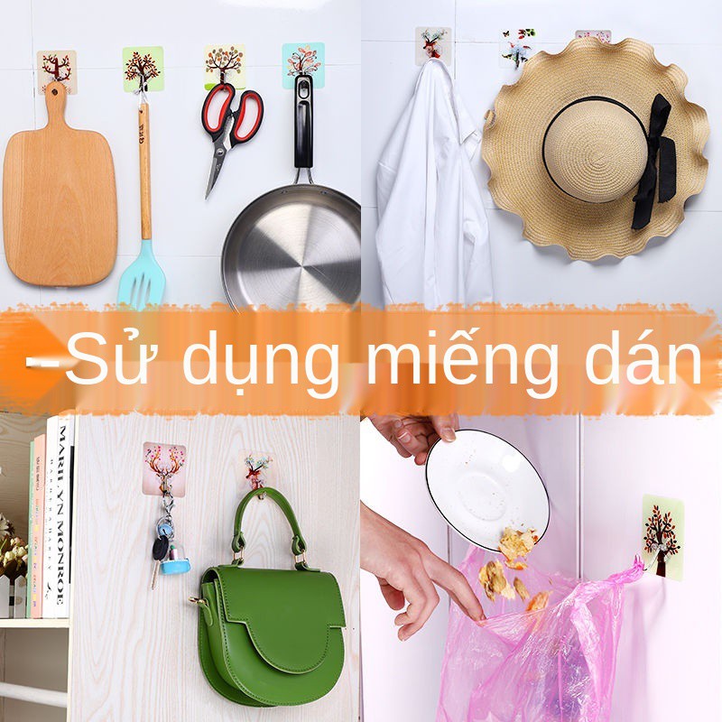 Móc treo tường dán liền mạch Gia dụng gắn keo chắc chắn không cần đinh và đục lỗ dính dễ thương sáng tạo