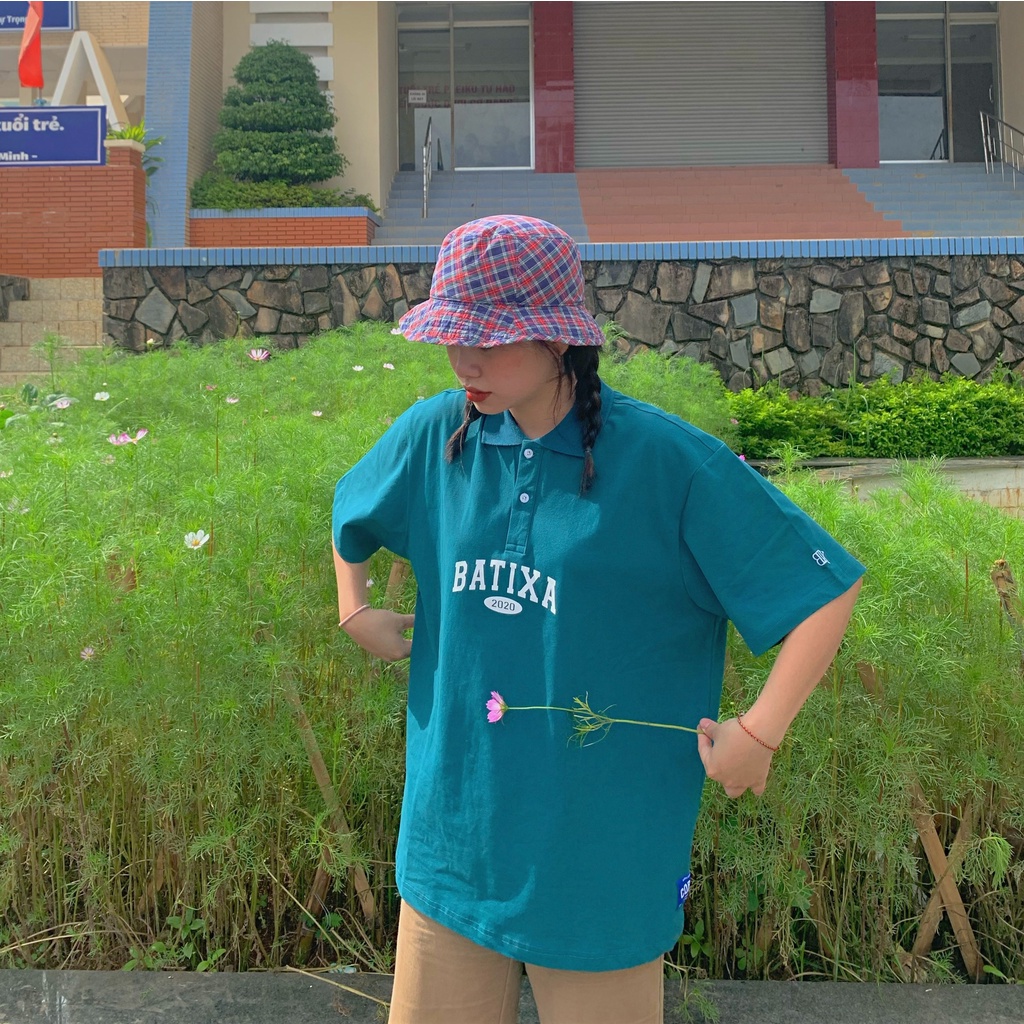 Áo thun Polo nam nữ tay lỡ phông uninsex vải cá sấu cực mát hình in BATIXA C1 COBAN POLO