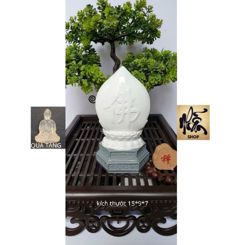 Tượng ngài Phật Dược sư ôm bát ngự đài sen,chất liệu poly bột đá đúc đặc bền chắc