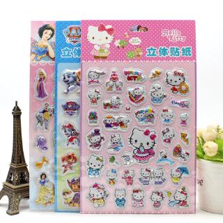 Miếng Dán 3D Màu Laser Hình Hello Kitty Elsa Dễ Thương Trang Trí Laptop / Điện Thoại