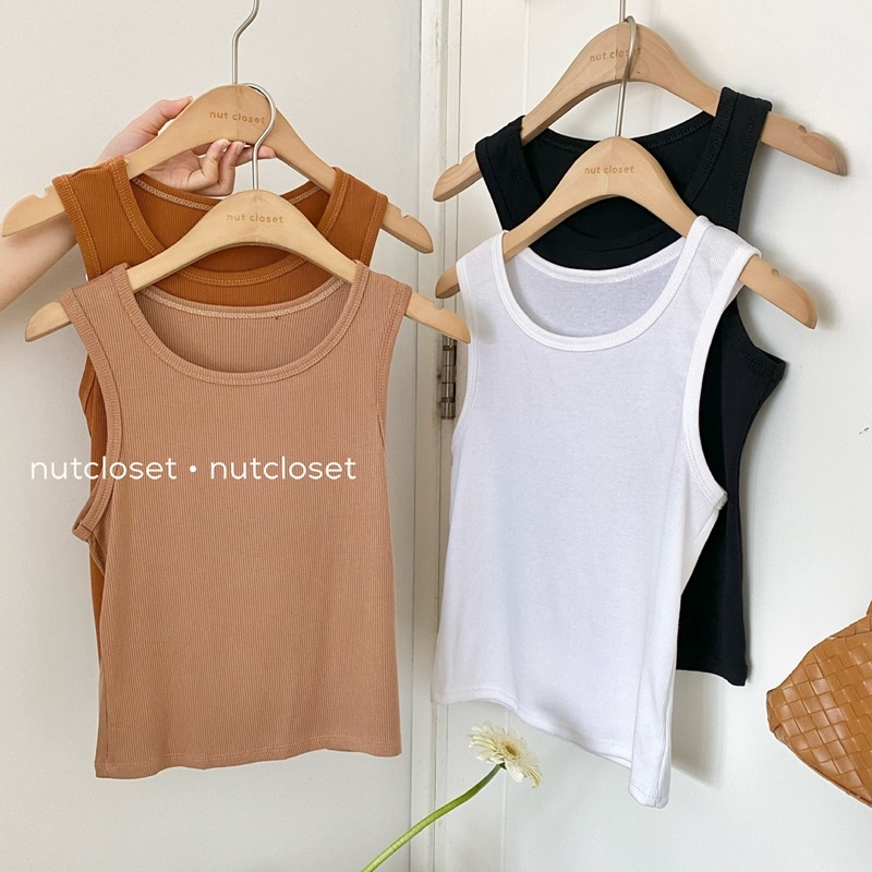 Áo tanktop trơn bo viền cổ_A0488