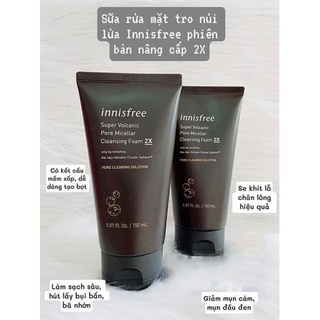 SỮA RỬA MẶT INNIS TRO NÚI LỬA 2X