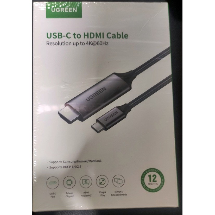 Cáp USB Type C to HDMI Ugreen 50570 dài 1,5m hỗ trợ 3D, 4K