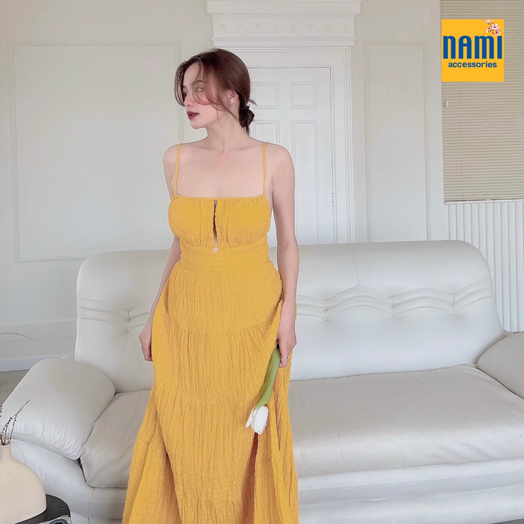 ( HÀNG CHUẨN ĐẸP ) Đầm Maxi Hở Lưng Cột Dây Thướt Tha Xinh Xắn Quyến Rũ Dạo Biển - ATNU016