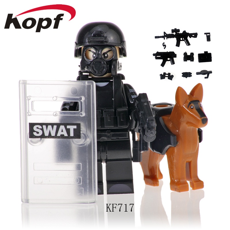 Lắp ráp đồ chơi trẻ em quân sự lắp ráp khối xây dựng minifigures khối xây dựng cho trẻ em đồ chơi giáo dục sớm