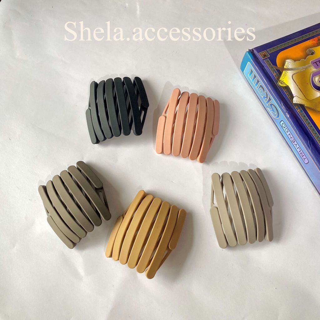 Bờm tóc nhựa bỏ túi gấp gọn phong cách hàn quốc băng đô cài tóc nhựa unisex shela.accessories