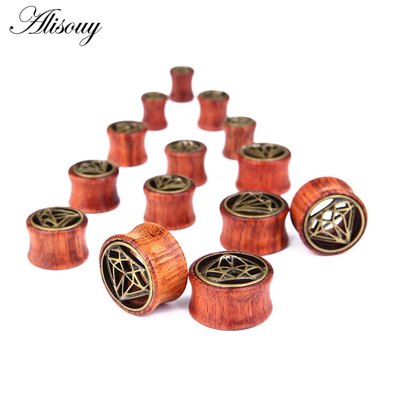 Alisouy Set 2 Khuyên Nong Tai Bằng Gỗ Thời Trang Cá Tính