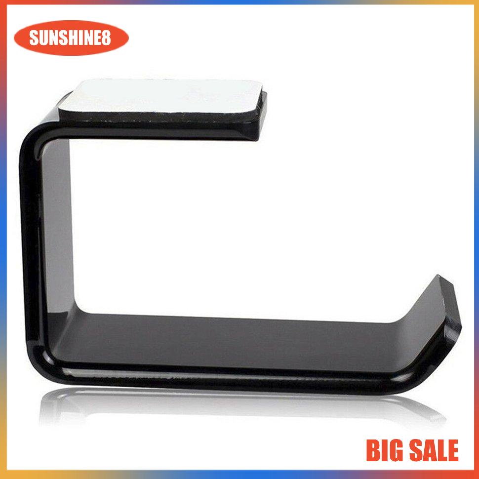 【SUN】Simple Headphone Stand Hanger Hook Tape Under Desk Dual Headset Mount Holder