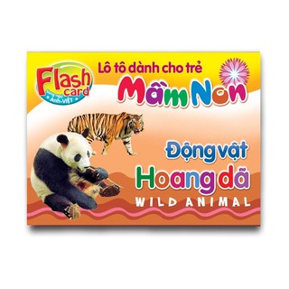 Flash Card song ngữ Anh Việt – Lô tô cho trẻ mầm non - chủ đề: Động vật hoang dã