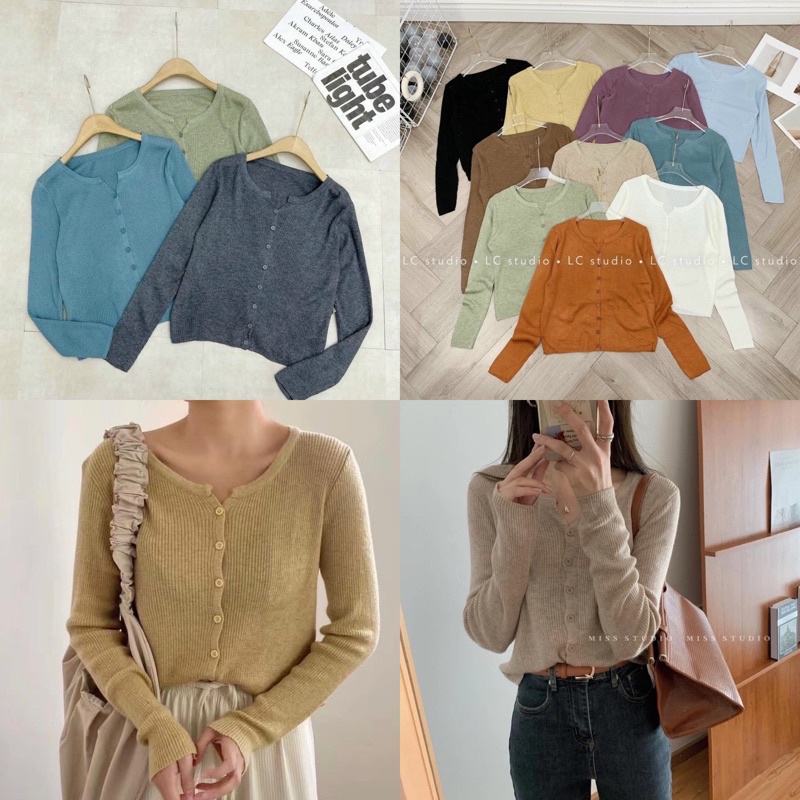 áo len cadigan khuy al592