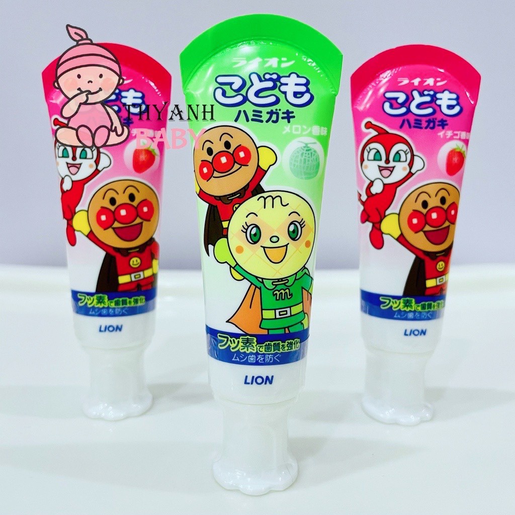 Kem đánh răng trẻ em Lion nội địa Nhật nuốt được an toàn cho bé