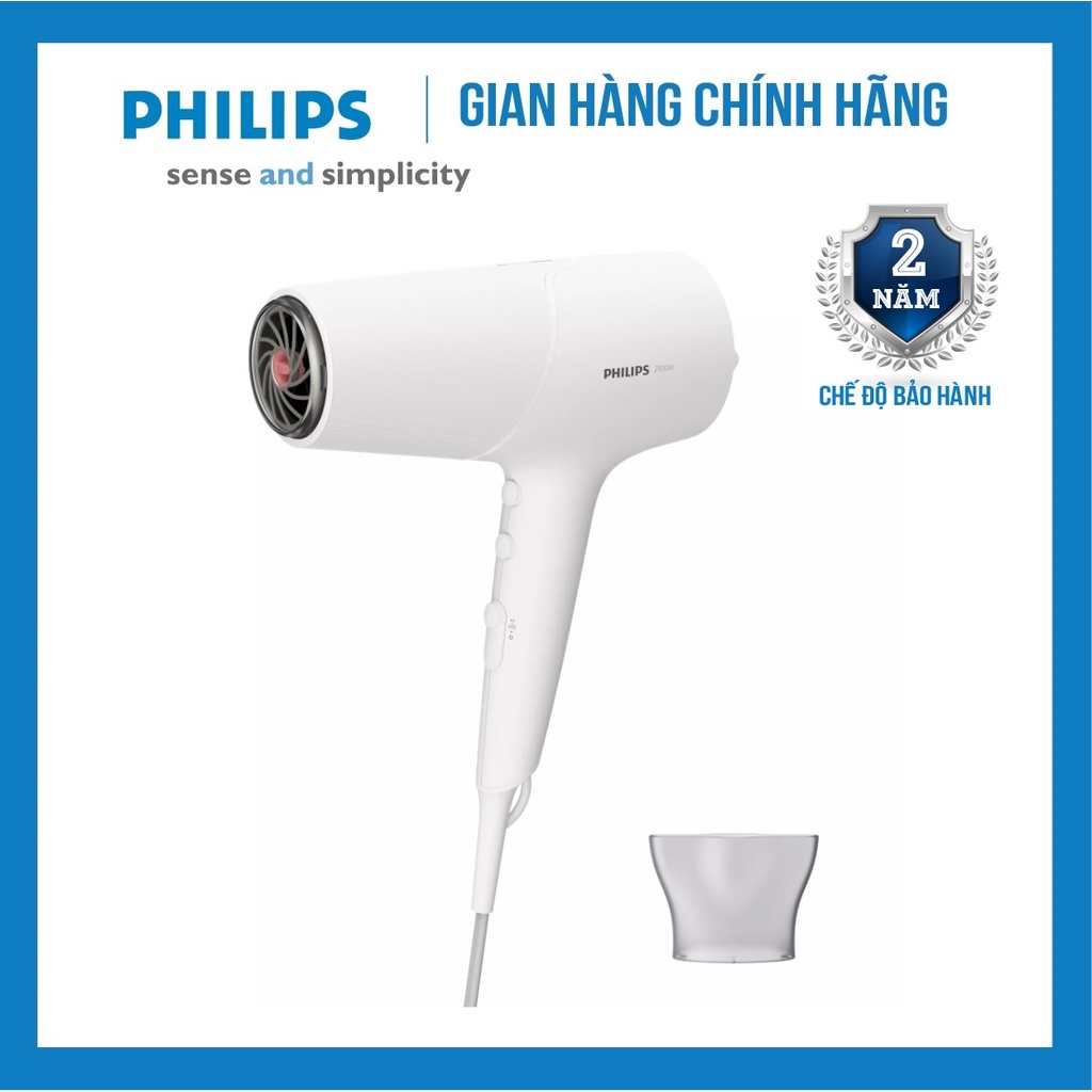 Máy sấy tóc Philips BHD500 - 2100W, an toàn cho tóc, bảo hành 2 năm | Hàng chính hãng
