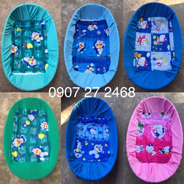 Nôi tre kèm nệm lót nhiều size
