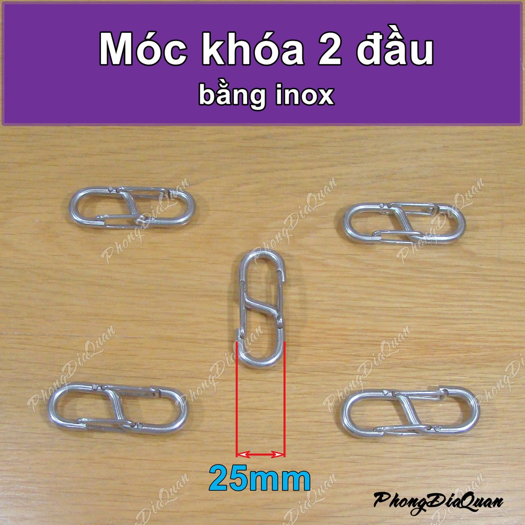 Móc khóa 2 đầu bằng inox (Móc khóa số 8, móc khóa chữ S)