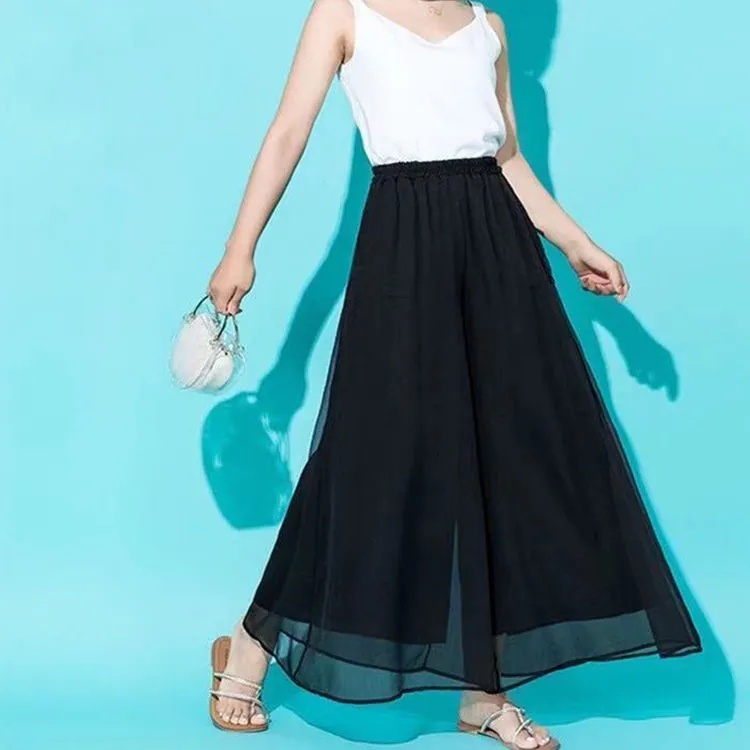 Quần Chiffon Ống Rộng Lưng Cao Size Lớn 40-100KG C9215