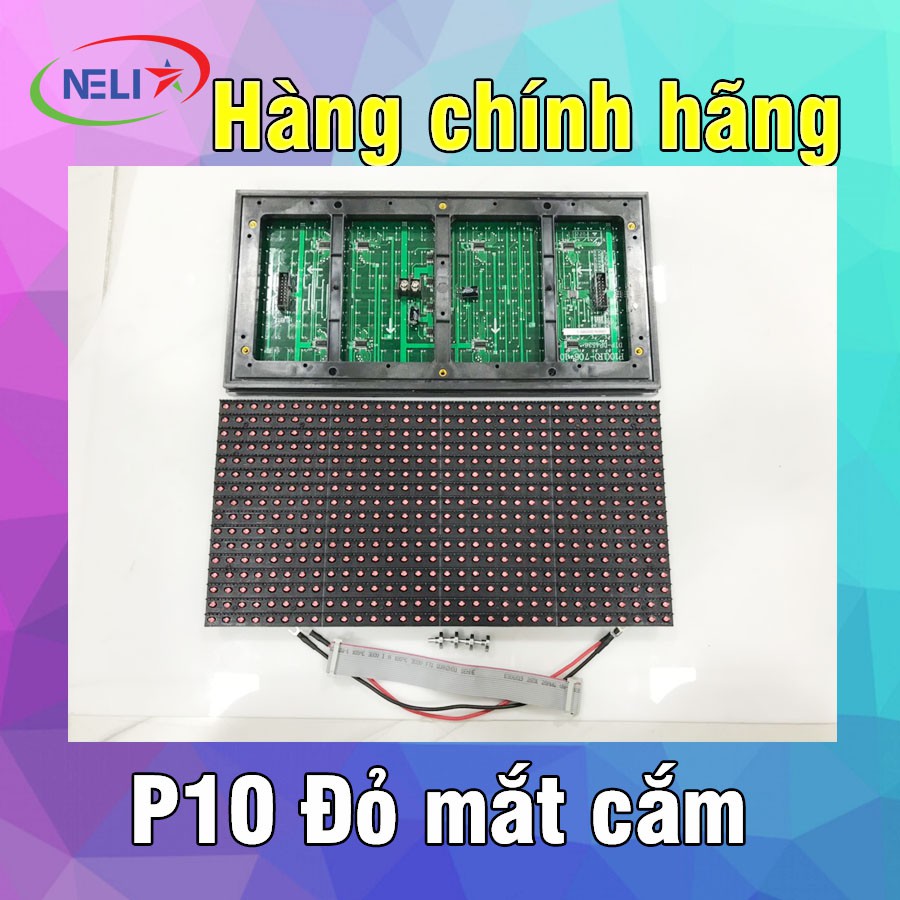 [Chính hãng] Tấm LED p10 đỏ mắt cắm chuyên làm biển quảng cáo, đầy đủ phụ kiện.