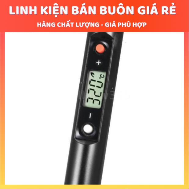 Mỏ hàn thiếc cao cấp (có LCD hiển thị và điều chỉnh nhiệt độ) cao cấp (Có thể là tay hàn màu đen hoặc đỏ)