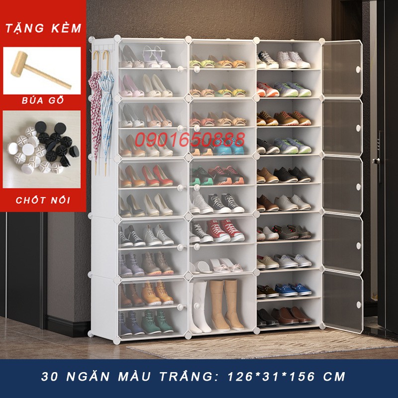 [RẺ VÔ ĐỊCH - TỦ GIÀY 24-30 NGĂN] Tủ nhựa đựng giày lắp ghép - Kệ để giày đa năng