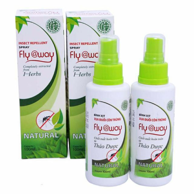 COMBO 2 Chai Xịt Đuổi Muỗi Và Côn Trùng Fly@way 100ml an toàn cho Bé - Bảo Nhiên (Việt Nam)