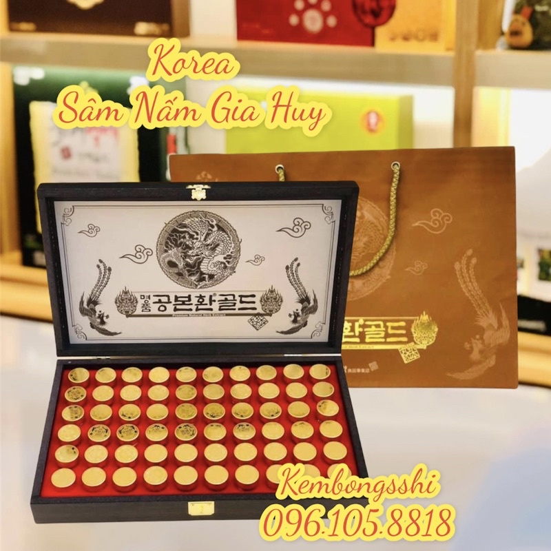 Đông Trùng Hạ Thảo 60 Viên Hộp Gỗ Đen CAO CẤP Hàn Quốc