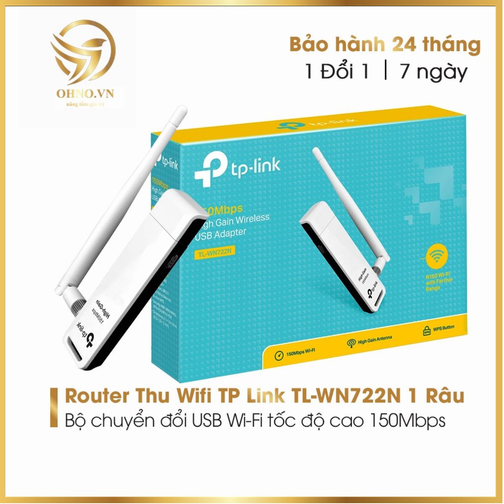 USB Wifi TP Link WN722N Bộ Thu Wifi Không Dây Cho Máy Tính Laptop PC Thiết Bị Thu Sóng Wifi – OHNO Việt Nam