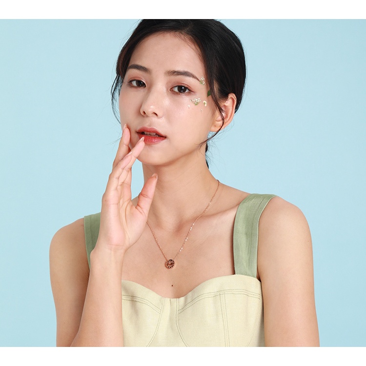 Dây chuyền vòng cổ nữ titan lòng đá X5-105-2 - CAM KẾT KHÔNG GỈ, KHÔNG BAY MÀU - BẢO HÀNH 12 THÁNG