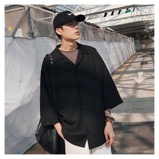 Áo Sơ Mi Oversize Tay Lỡ Unisex