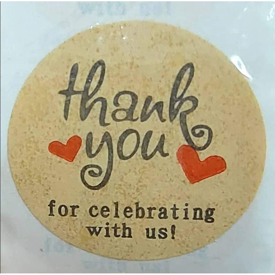 Tem dán cuộn Thank you vàng T4⚡ SIÊU ĐẸP ⚡ cuộn 500 tem dán bánh hình ảnh rõ ràng sắc nét