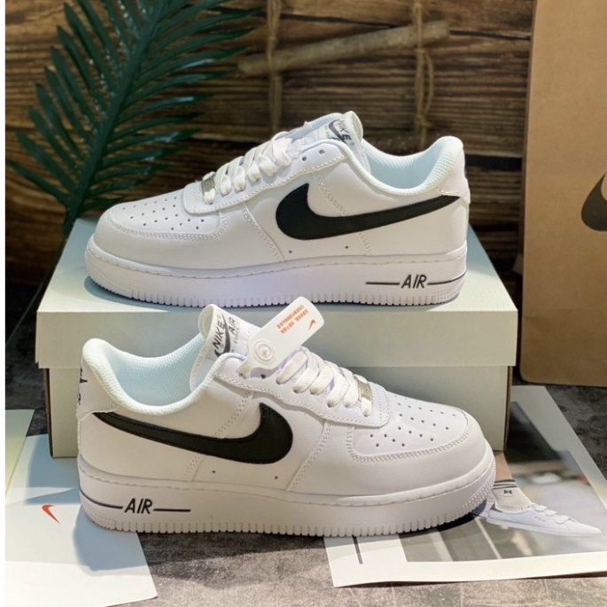 Giày af1 thể thao nam nữ _Nike Trắng vệt đen Air Force 1, white black đễ phối đồ full box bull THO