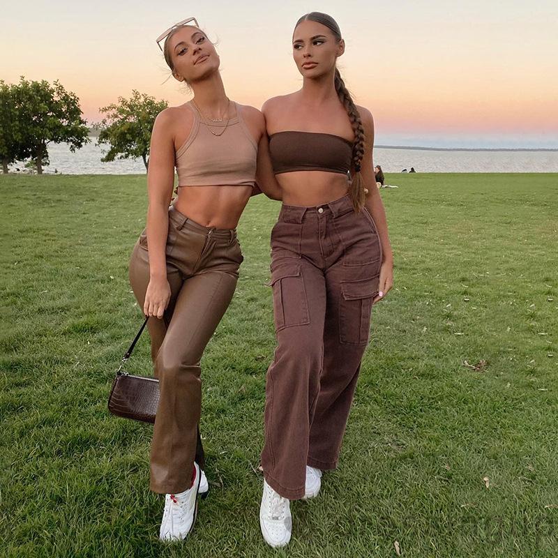 Quần jeans dài ống rộng thời trang dành cho nữ