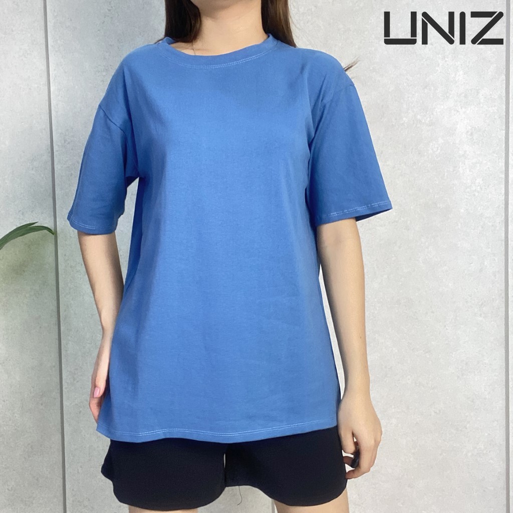 Áo Phông Nữ Trơn UNIZ Aophongcottonkho (3 Màu),Dáng Rộng, Cổ Tròn, Tay Lỡ, Chất Cotton, Mềm Mại