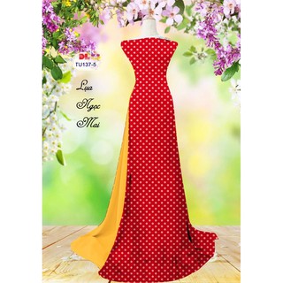 Vải áo dài chấm bi