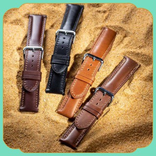 Dây đồng hồ da bò basic handmade màu đen