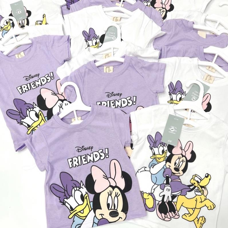 SÉT 2 ÁO HÌNH MICKY TÍM - TRẮNG CHO BG