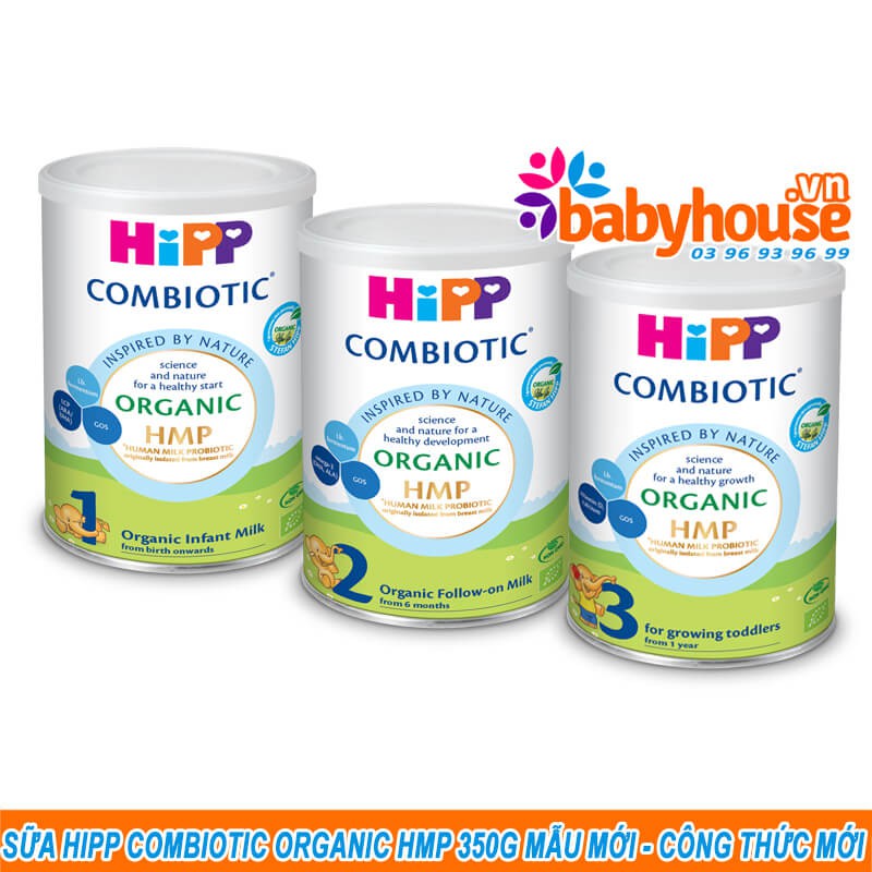 Sữa Hipp Organic combiotic HMP hữu cơ số 1 2 3 4 |350g-800g | mẫu mới - công thức mới