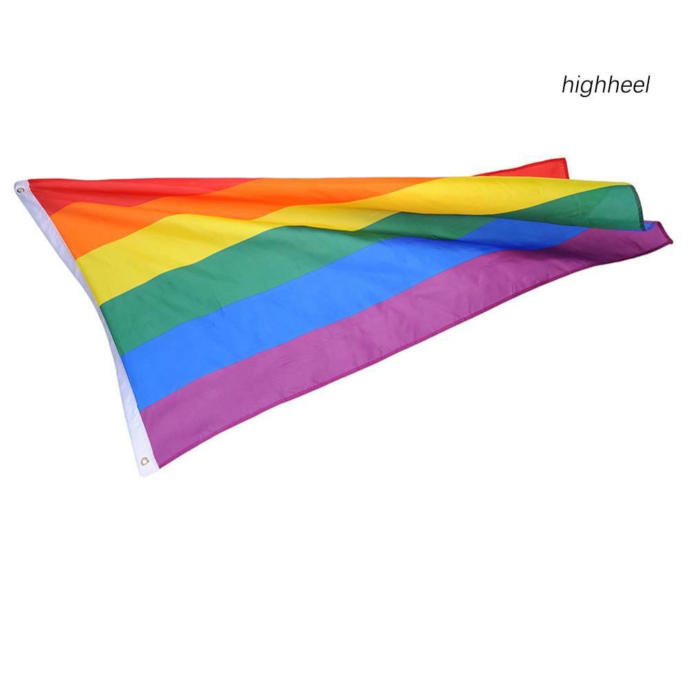 Cờ biểu ngữ ủng hộ cộng đồng LGBT 60x90cm màu cầu vồng đẹp mắt