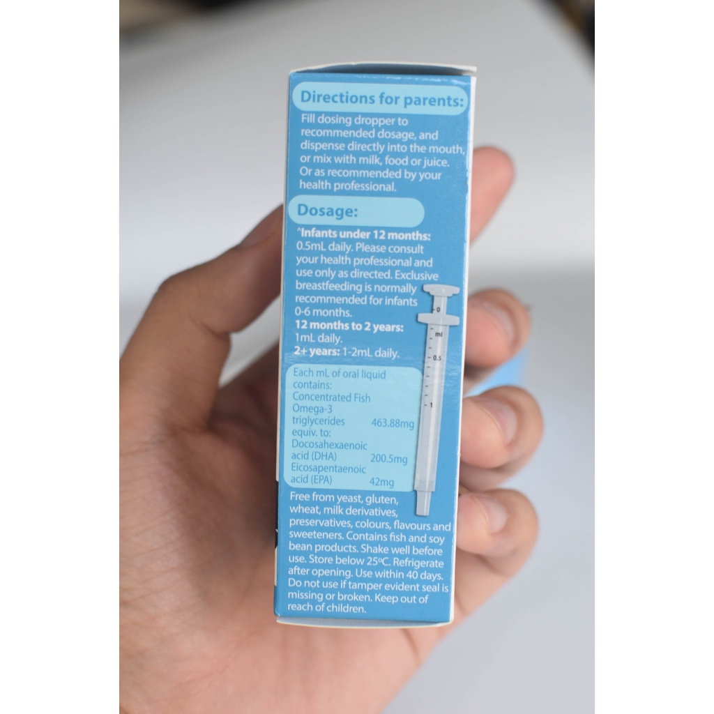 DHA Nature's Way Kids Smart Drops DHA Dạng Giọt Giúp Phát Triển Não Bộ Cho Bé 20ml