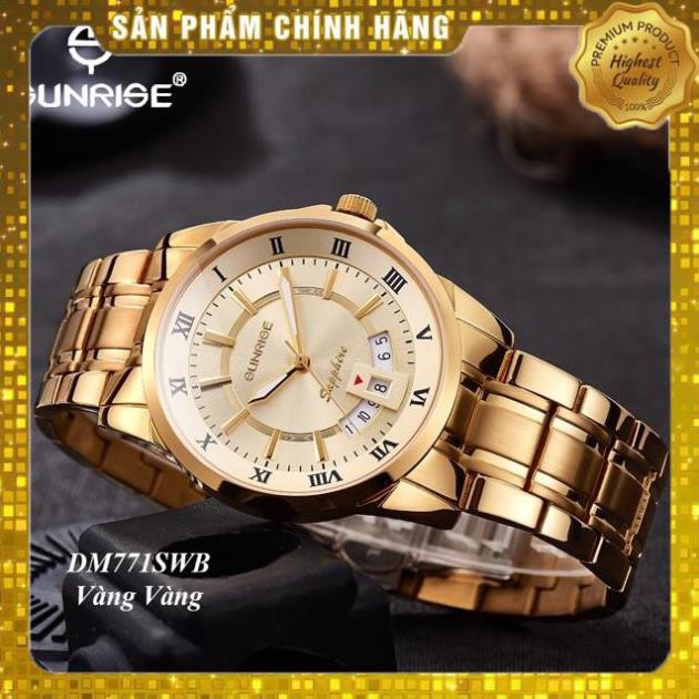 [Xả hàng] Đồng hồ Sunrise nam mã DM771SWB chính hãng full box giấy tờ hãng