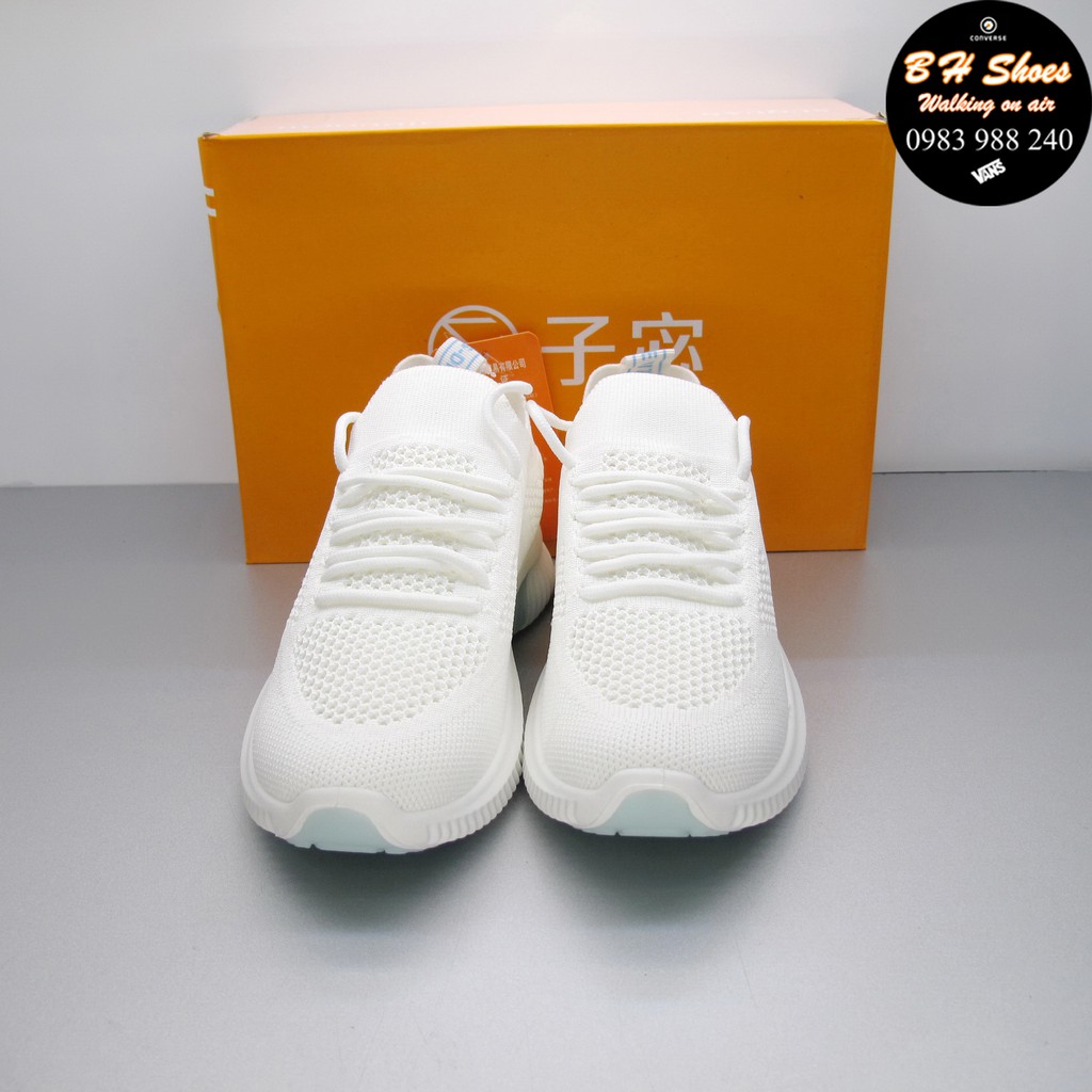 [Full hộp] Giày thun lưới 4D thêu hoa cúc nữ đế phối màu cao cấp, nhẹ nhàng, thoáng mát.