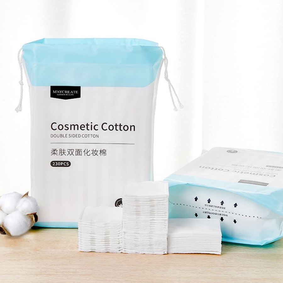 BÔNG TẨY TRANG MAYCREATE COSMETIC COTTON SOFT CLOSE SKIN 230 MIẾNG CHÍNH HÃNG - 9696