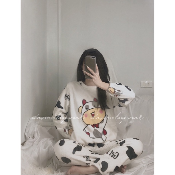 Set bông LAVIN hình bò sữa dễ thương | BigBuy360 - bigbuy360.vn