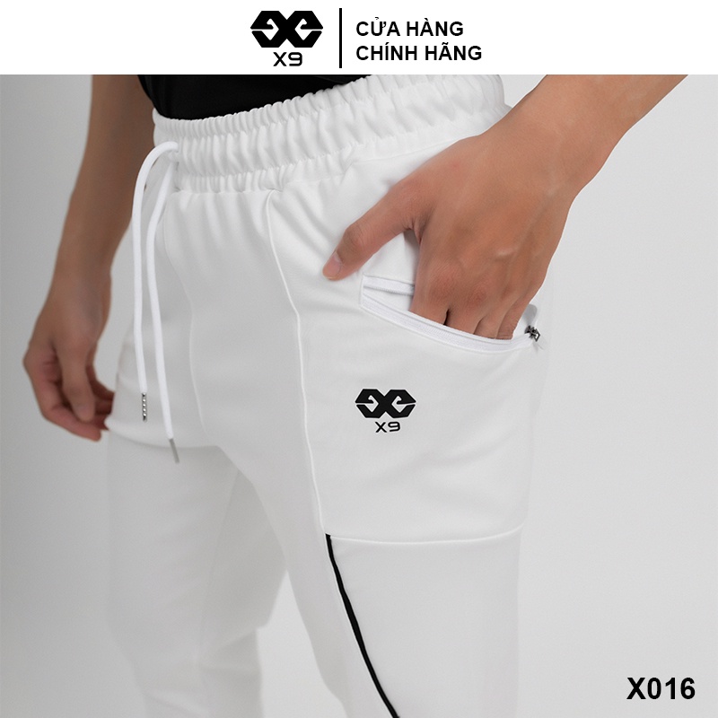 Quần Thun Dài Thể Thao Nam Phối Viền Tập Gym Chạy Bộ Cao Cấp - X9 Sportswear - X016
