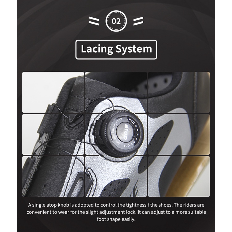 Giày Xe Đạp Side Bike SD015 Pro Rd Đế Carbon Black & Silver